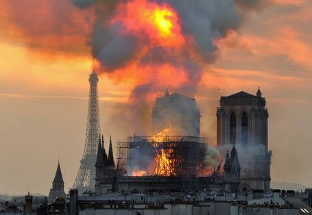 Notre Dame on Fire Notre Dame on Fire